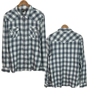 BF931 Mens HELIX Plaid Trendy Flannel Hipster Western Button Down Shirt XXL